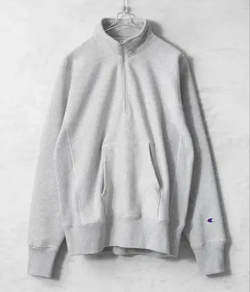 챔피온 C3-Y017 리버스 위브 하프 지퍼 스웨트 셔츠