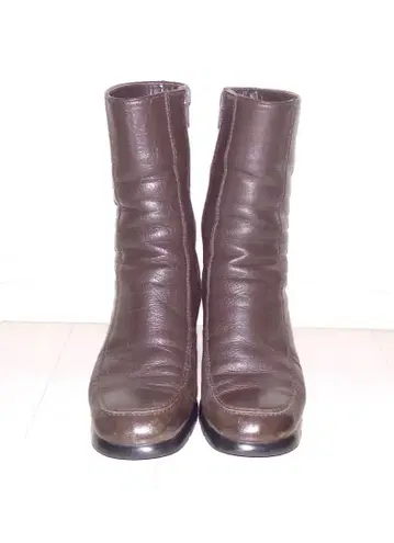 다크 브라운 천연 가죽 숏부츠 23cm