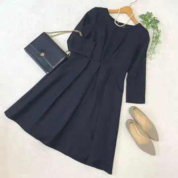 SOUP 원피스 네이비 울 혼방 M 세레모니