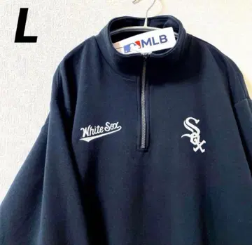 화이트삭스 하프 지퍼 맨투맨 자수 로고 MLB 새상품 L