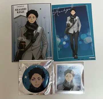 하이큐 코스모 월드 캔뱃지 스티커 비주얼 카드 아카아시 케이지