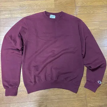 Champion 버건디 크루넥 맨투맨