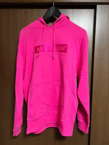 APPLEBUM 눈에 띄는 핑크 자수 로고 후디