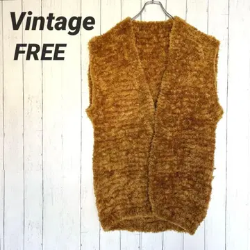 퍼 베스트 오버 사이즈 빈티지 스타일 여성 빈티지 구제 카멜