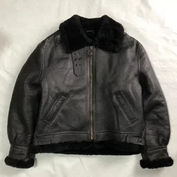 새상품급 레어 schott 플라이트 자켓 B-3 블랙 금장 장식 44