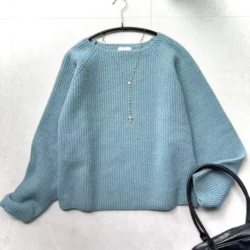 이에나 IENA 캐시미어 혼방 울 캐시미어 아제 PO 긴팔 더스티 컬러