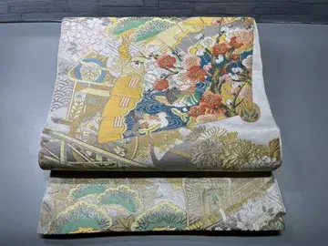 카와시마 직물 롯츠 후쿠로 오비 플라티나박 미츠코시 긴제