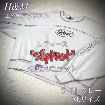 레어! H&M 여성용 slipknot 공인 맨투맨 그레이 XL