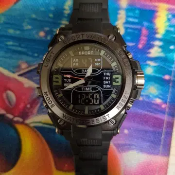 디지털 스포츠 워치 블랙