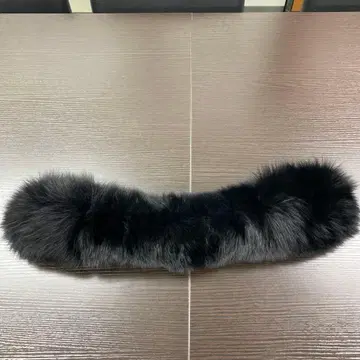 블랙 퍼 롱 탈부착 카라