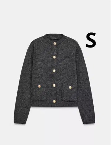ZARA 자라 골드 버튼 니트 가디건 새상품, 미사용