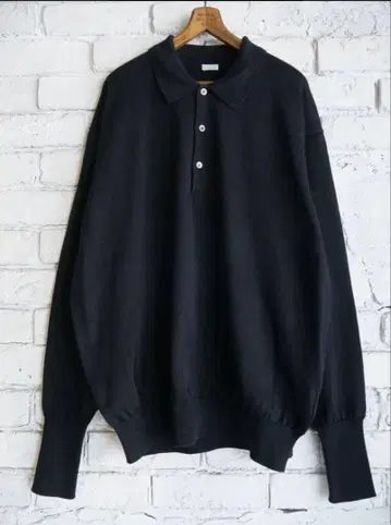 A.PRESSE Cotton Knit L/S Polo Shirts 3