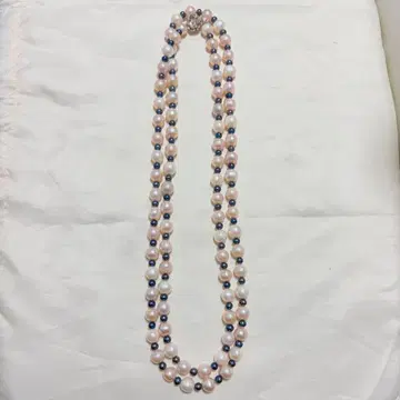 담수 진주 펄 관혼상제 결혼식 진주 고급 목걸이 롱