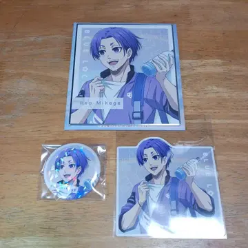 미카게 레오 노스탤지어 ver. 캔뱃지 스티커 색지 3점 블루 록