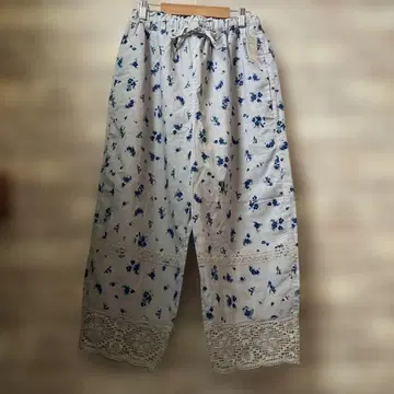 SM2 면린넨 패치워크 팬츠 베이지