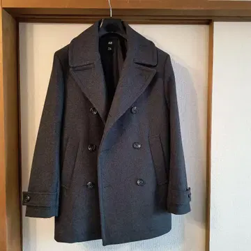 H&M 그레이 울 피코트 US 34R