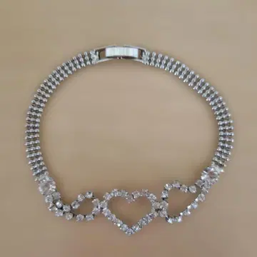 하트형 실버 팔찌