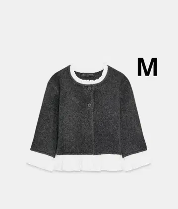 자라 포플린 콤비 니트 자켓 새상품, 미사용