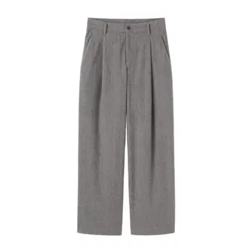 무인양품 가로 세로 스트레치 기모 턱 와이드 팬츠 그레이 M