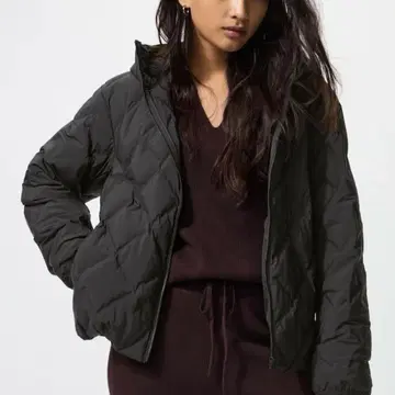 UNIQLO 퍼프 테크 후드티 S 사이즈 블랙