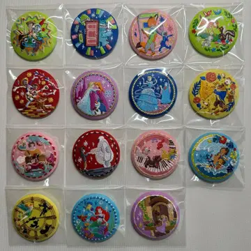 디즈니 자수 캔 배지 15종류 컴플리트 세트