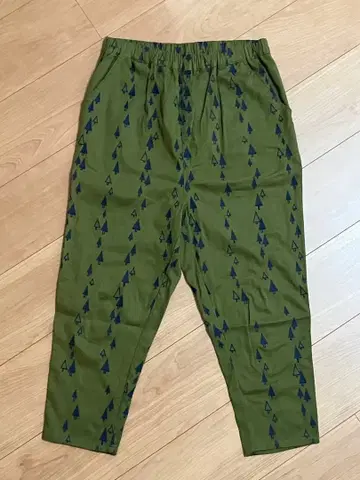 마블슈드 트리 패턴 자수 팬츠