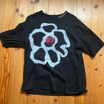 MAISON SPECIAL 꽃무늬 오버 사이즈 T셔츠 01 블랙