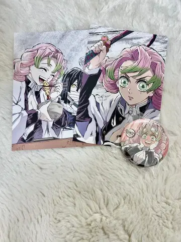 귀멸의 칼날 칸로지 미츠리 전 집중전 엽서 막간화 캔뱃지