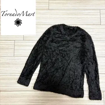 TORNADO MART 토네이도 마트 샤기 니트 V넥