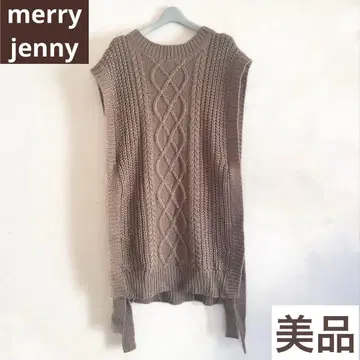 [ 익명 배송 ] *merry jenny* 사이드 리본 니트 베스트