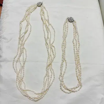 담수 진주 진주 관혼상제 결혼식 진주 고급 목걸이 세트