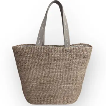 agnes b. 아네스베 토트백 베이지 뜨개질 카고백