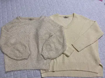 트라쪼돈나 화이트 니트 2점