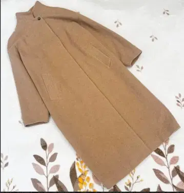 미즈이로 인드 베이지 울 혼방 롱 코트