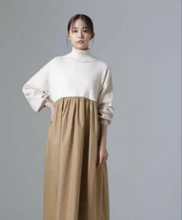 택 포함 새상품 나노 유니버스 이소재 콤비 도킹 터틀 원피스