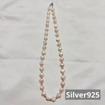 담수 진주 펄 관혼상제 결혼식 진주 고급 목걸이 Silver925