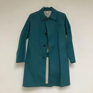 레어 [ 스코틀랜드제 ] 핸콕 스텐카라 코트 밴딩 청록색 발수 38