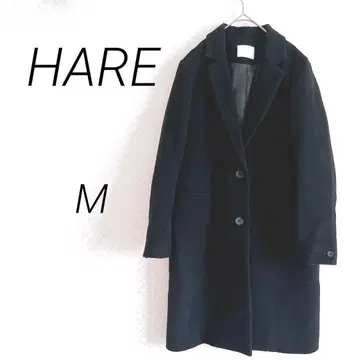 HARE 하레 롱 코트 M 블랙 체스터 고급스러움 가을/겨울 소재 루즈핏