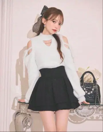 미셸 마카롱 샤기 니트탑 michellMacaron