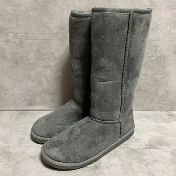 어그 부츠 ( S ) 롱 부츠 그레이 스웨이드 느낌 방한 보아 안감