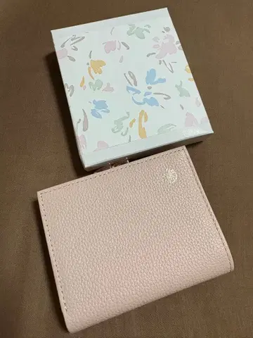 황궁 지갑 핑크 베이지