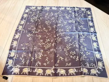 고급 태국 실크 코끼리와 꽃무늬 스카프 짐 톰슨