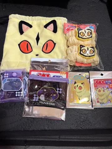 이누야샤 39마트 생큐마트 복조리 파우치 스티커 리스트 밴드