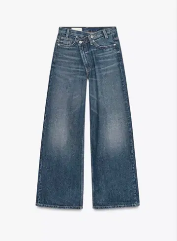 TRF 와이드 레그 크로스 허리 하이웨스트 청바지 미사용 새상품