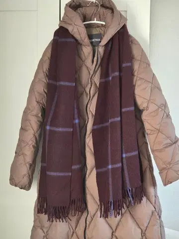 [새상품급] 조슈아 에리스 캐시미어 대형 스톨 윈도우펜