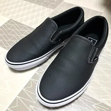 Vans 블랙 슬립온 PU 발수