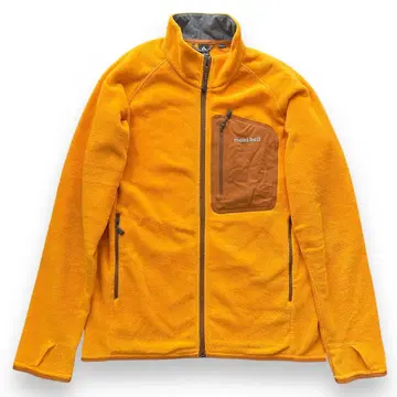 새상품급 몽벨 크리마플러스100 남성용 L 오렌지 플리스 자켓