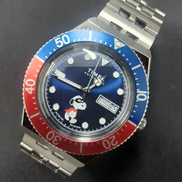 타이맥스 Q 스누피 피넛 콜라보 손목시계 벨트 짧음