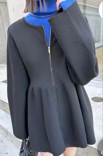 WZIP 페플럼 가디건 미스틱 상의