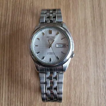 역수입 SEIKO5 자동 시계 실버